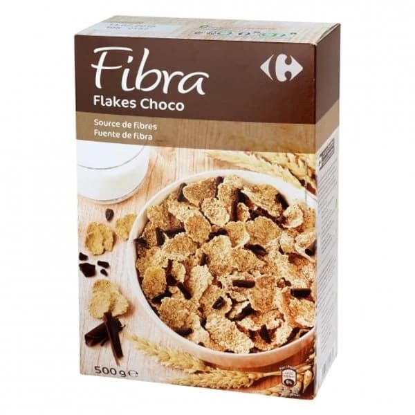 Cereales con chocolate Fibra  Carrefour 500 g. - 0.5 kg - Imagen del producto en Findit