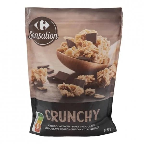 Muesli con chocolate negro Carrefour Sensation doy pack 500 g. - 0.5 kg - Imagen del producto en Findit