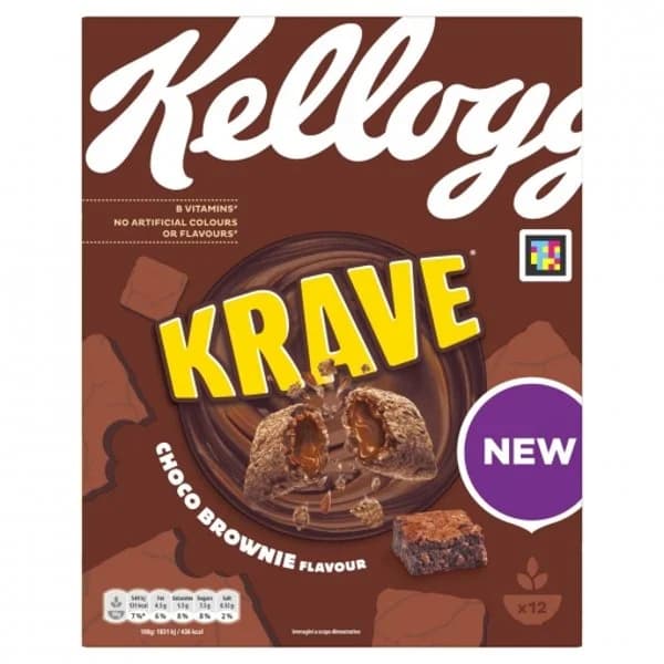 Cereales chocobrownie Kellogg's Krave 375 g. - 0.38 kg - Imagen del producto en Findit