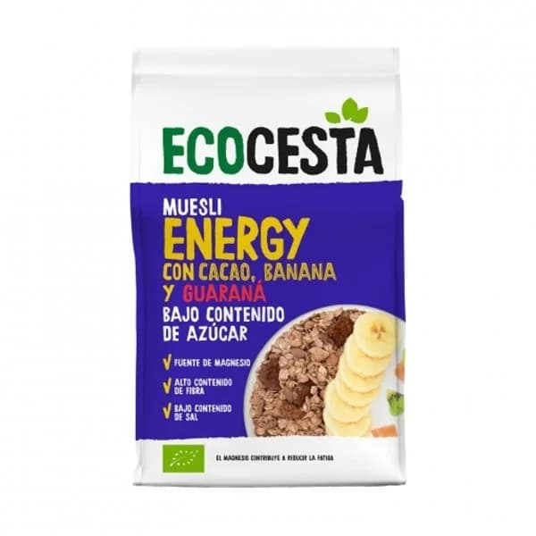 Muesli energy con cacao, banana y guaraná ecológico Ecocesta 375 g. - 0.37 kg - Imagen del producto en Findit