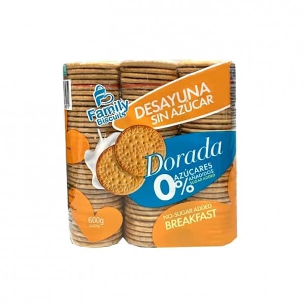 Galleta dorada Family Biscuits sin azúcar añadido 600 g. - 0.6 kg - Imagen del producto en Findit