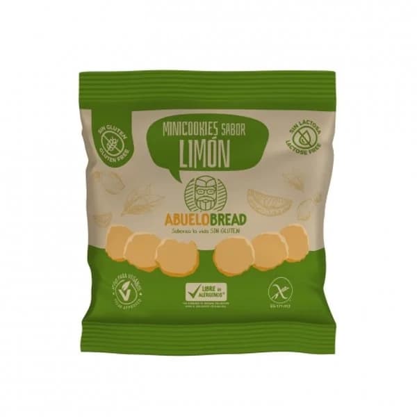 Mini cookies sabor limón Abuelo Bread sin gluten y sin lactosa 40 g. - 0.04 kg - Imagen del producto en Findit