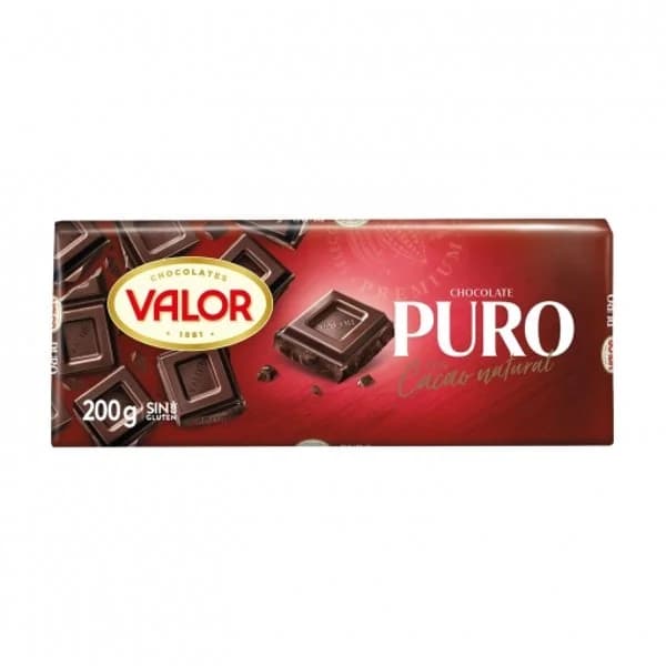 Chocolate puro Valor sin gluten 200 g. - 0.2 kg - Imagen del producto en Findit