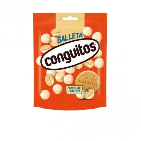 Bolitas de galleta bañadas en chocolate blanco Conguitos 120 g. - 0.12 kg - Imagen del producto en Findit