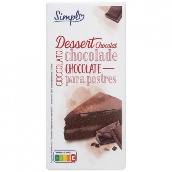 Tableta de chocolate para postres Carrefour Simpl 200 g. - 0.2 kg - Imagen del producto en Findit