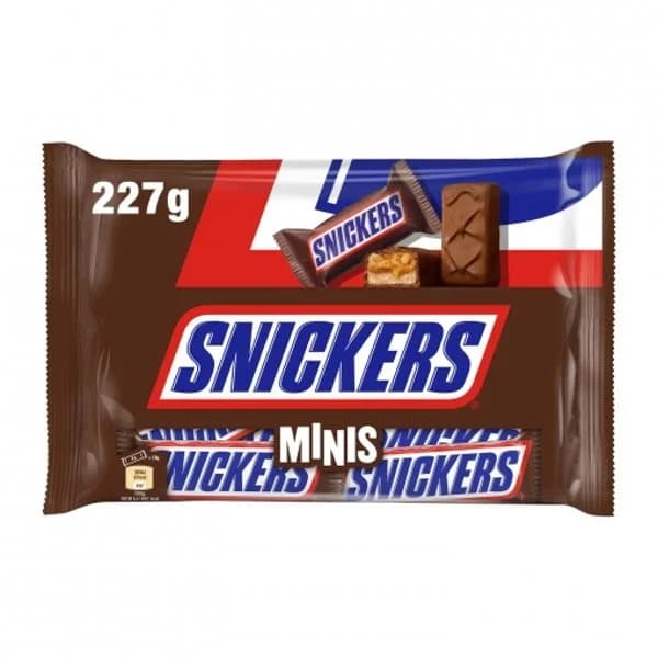 Barritas de chocolate con crema de cacahuete y caramelo Snickers Minis 227 g. - 0.23 kg - Imagen del producto en Findit