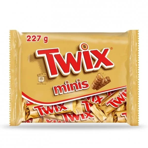 Barritas de chocolate con leche, galleta y caramelo Twix Minis 227 g. - 0.23 kg - Imagen del producto en Findit