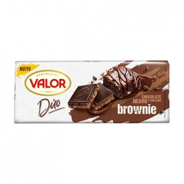Chocolate negro y con leche brownie Dúo Valor 170 g. - 0.17 kg - Imagen del producto en Findit