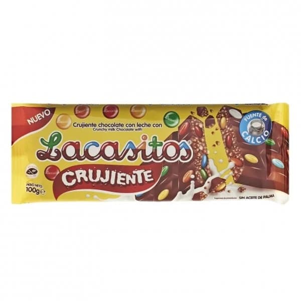 Chocolate con leche con grageas de chocolate Lacasitos sin gluten 100 g. - 0.1 kg - Imagen del producto en Findit