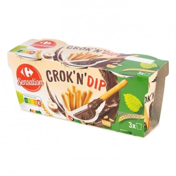 Palitos de pan con crema de cacao Sensation Carrefour 165 g. - 0.17 kg - Imagen del producto en Findit