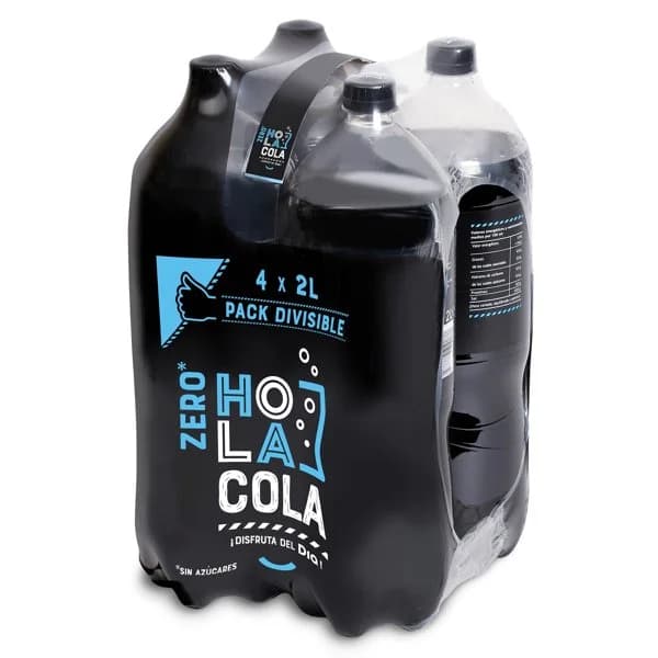 Refresco de cola zero Hola Cola de Dia botella 4 x 2 l - 8 l - Imagen del producto en Findit