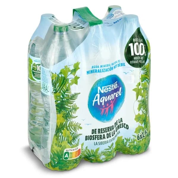 Agua mineral natural Aquarel pack 6 x 1.5 l - 8.93 l - Imagen del producto en Findit