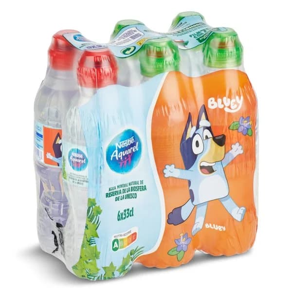 Agua mineral natural Aquarel pack 6 x 33 cl - 1.98 l - Imagen del producto en Findit