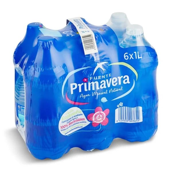 Agua mineral natural Fuente primavera pack 6 x 1 l - 6 l - Imagen del producto en Findit