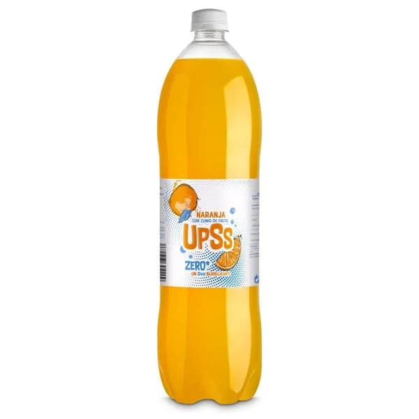 Refresco de naranja 8% zumo con gas zero  Upss Dia botella 1.5 l - 1.5 l - Imagen del producto en Findit