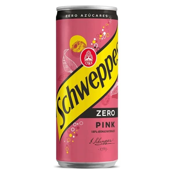Tónica rosa zero Schweppes lata 33 cl - 0.33 l - Imagen del producto en Findit
