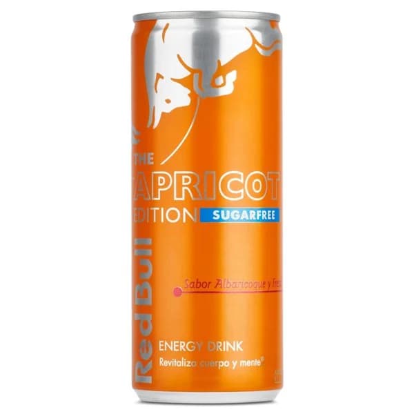 Bebida energética sabor albaricoque sin azúcar Red bull lata 250 ml - 0.25 l - Imagen del producto en Findit