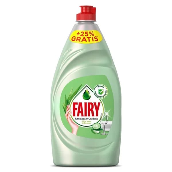 Lavavajillas mano concentrado aloe vera y pepino Fairy botella 820 ml - 1 ud - Imagen del producto en Findit