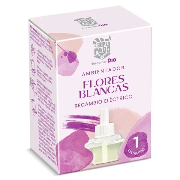 Ambientador eléctrico flores blancas recambio Super Paco de Dia caja 1 unidad - 1 ud - Imagen del producto en Findit