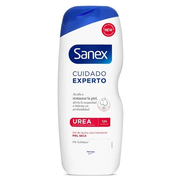 Gel cuidado experto con urea para piel seca Sanex botella 600 ml - 0.6 l - Imagen del producto en Findit