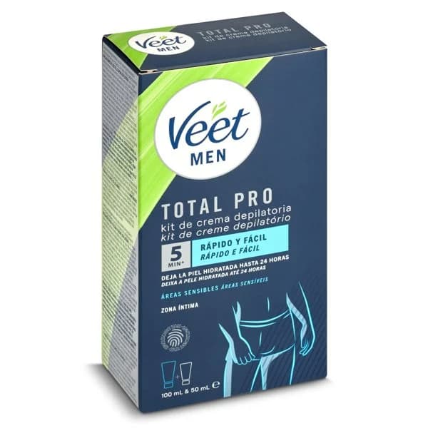 Crema depilatoria áreas sensibles + bálsamo post-depilación Veet Men caja 150 ml - 0.15 l - Imagen del producto en Findit