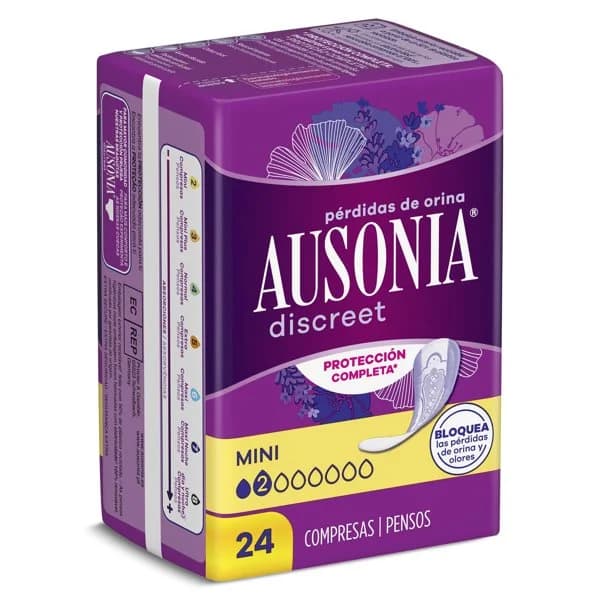 Compresas incontinencia mini Ausonia bolsa 24 unidades - 23.87 ud - Imagen del producto en Findit