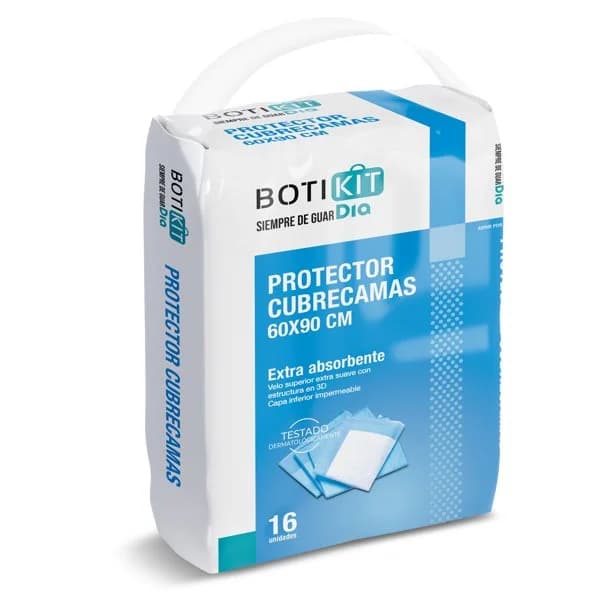 Protector cubrecamas 60 x 90 cm Botikit de Dia bolsa 16 unidades - 15.81 ud - Imagen del producto en Findit