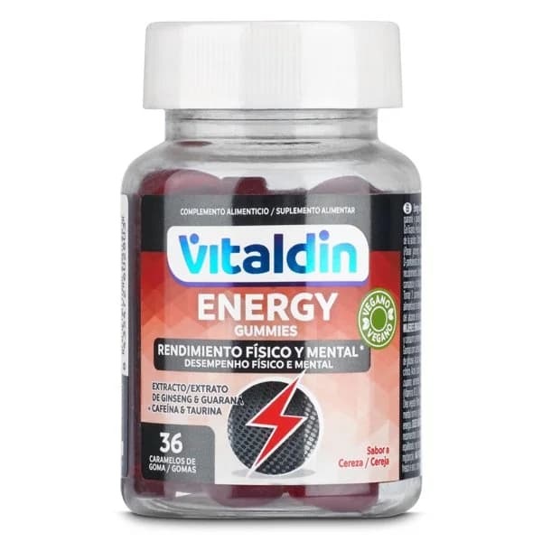 Gominolas energy Vitaldin frasco 36 unidades - 35 ud - Imagen del producto en Findit