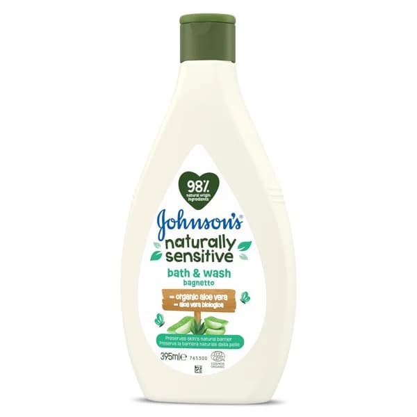 Gel de baño aloe vera Johnson Naturaly sensitive botella 395 ml - 1 ud - Imagen del producto en Findit