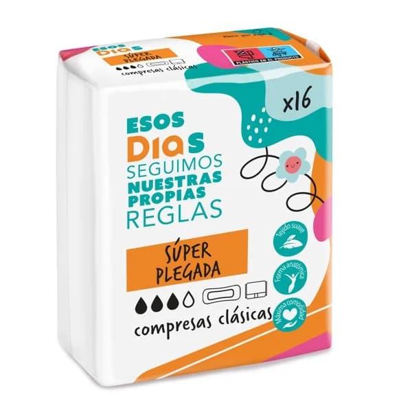 Compresas súper plegada esos Esos Dias bolsa 16 unidades - 15.44 ud - Imagen del producto en Findit