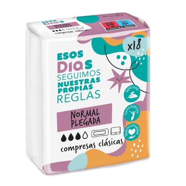 Compresas normal plegada esos Esos Dias bolsa 18 unidades - 17.14 ud - Imagen del producto en Findit