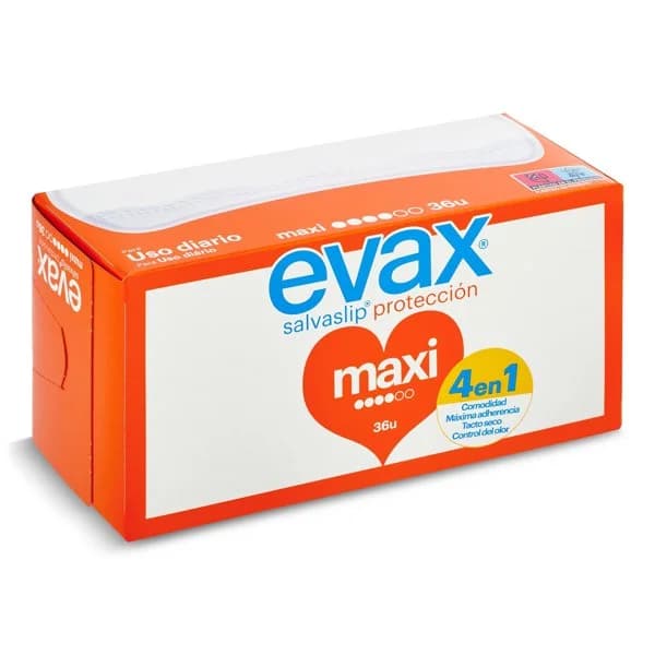 Protegeslips maxi Evax caja 36 unidades - 34.33 ud - Imagen del producto en Findit
