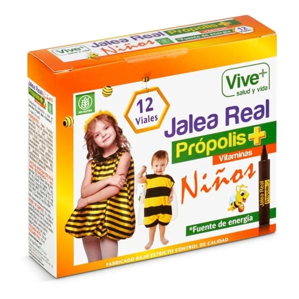 Jalea real con própolis para niños Vive+ caja 12 unidades - 1 ud - Imagen del producto en Findit