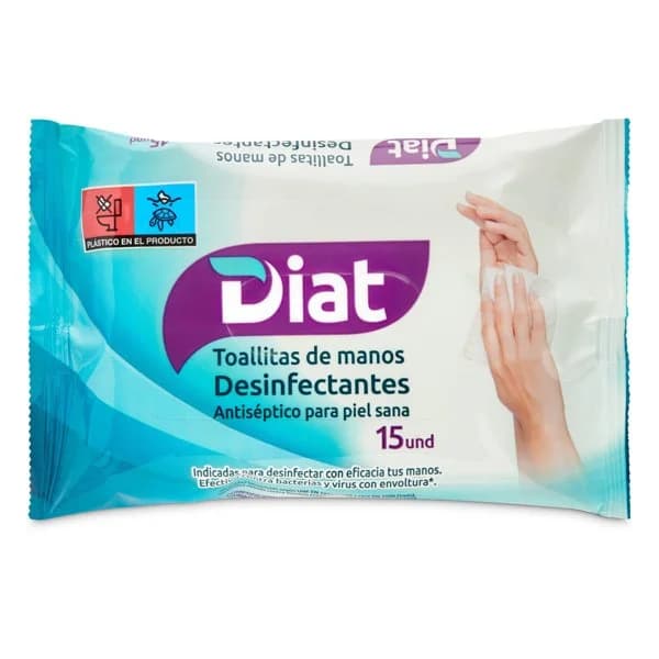 Toallitas higienizantes Diat bolsa 15 unidades - 14.17 ud - Imagen del producto en Findit