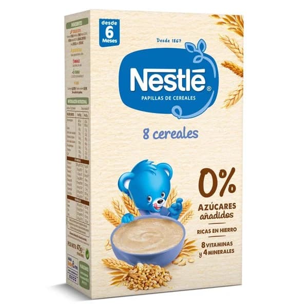 Papilla de 8 cereales Nestlé caja 475 g - 0.47 kg - Imagen del producto en Findit
