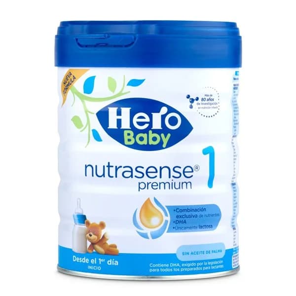 Leche infantil 1 inicio Hero Baby Nutrasense premium bote 800 g - 1 ud - Imagen del producto en Findit