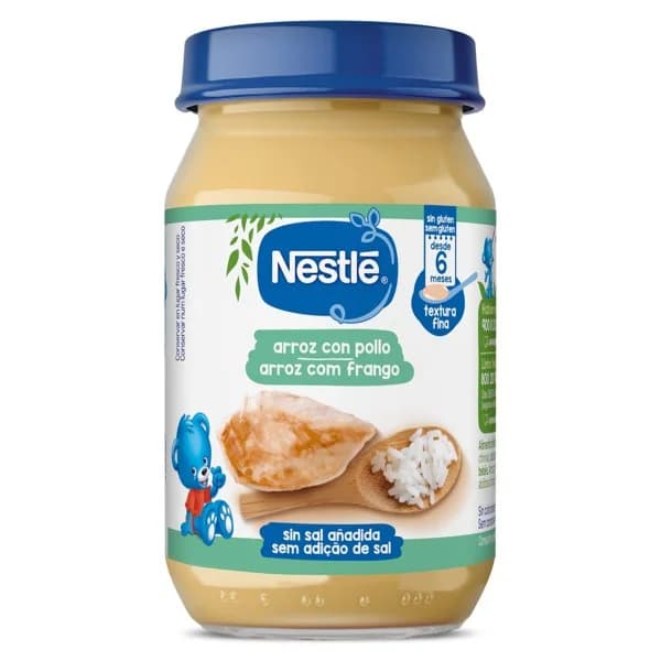 Puré de arroz blanco con pollo Nestlé frasco 190 g - 0.19 kg - Imagen del producto en Findit