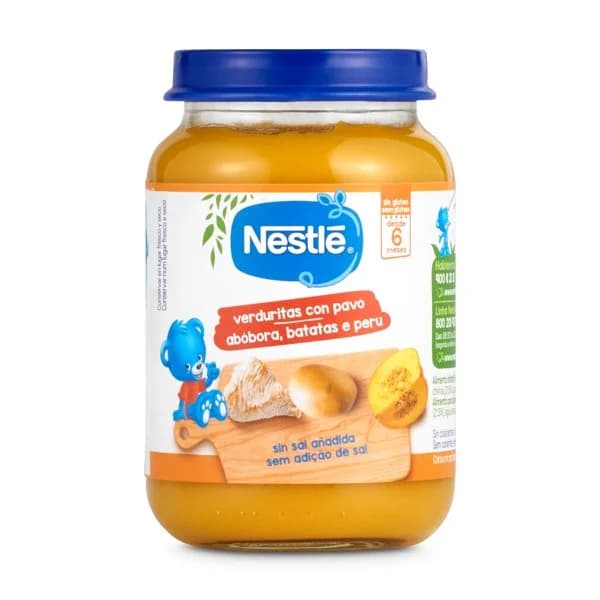 Puré de verduritas con pavo Nestlé frasco 190 g - 0.19 kg - Imagen del producto en Findit