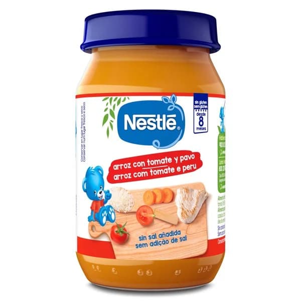 Puré de arroz con tomate y pavo Nestlé frasco 190 g - 0.19 kg - Imagen del producto en Findit