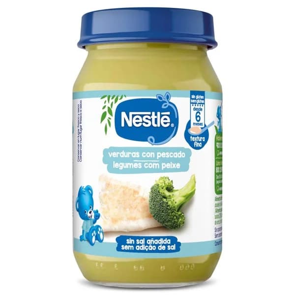 Puré de verduras con pescado Nestlé frasco 190 g - 0.19 kg - Imagen del producto en Findit