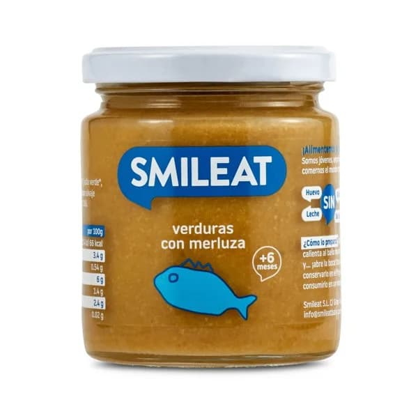 Verduras con merluza Smileat frasco 230 g - 0.23 kg - Imagen del producto en Findit