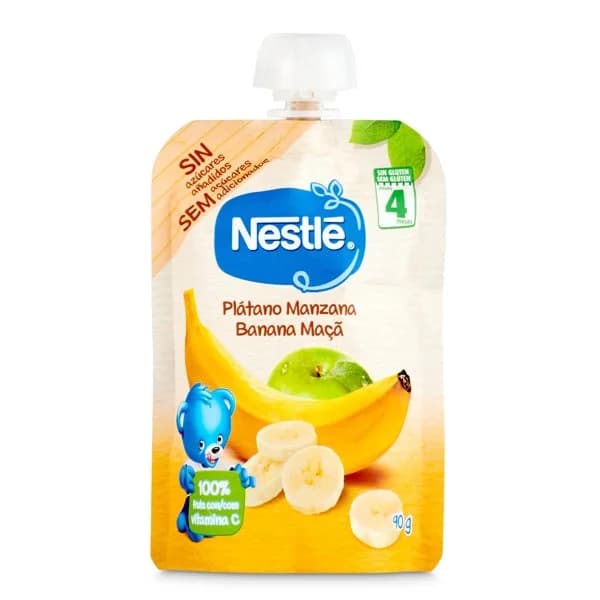 Puré manzana y plátano Nestlé bolsa 90 g - 0.09 kg - Imagen del producto en Findit