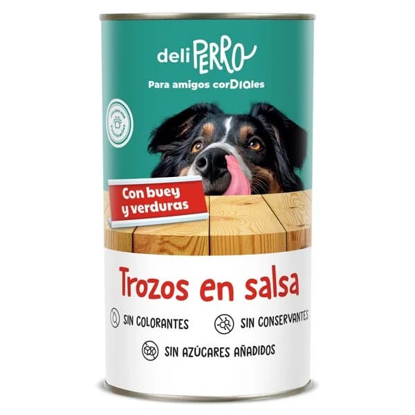 Alimento para perros trozos en salsa con buey y verduras Deliperro de Dia lata 1.25 Kg - 1.25 kg - Imagen del producto en Findit