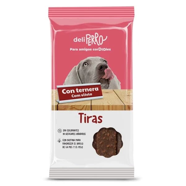 Snack para perros tiras con ternera Deliperro de Dia bolsa 120 g - 0.12 kg - Imagen del producto en Findit
