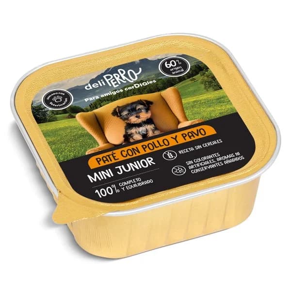 Paté para perros mini junior con pollo y pavo Deliperro de Dia tarrina 150 g - 0.15 kg - Imagen del producto en Findit