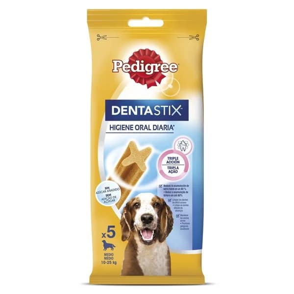 Snack para perros medianos dentaxtix Pedigree Dentastix bolsa 128 g - 0.11 kg - Imagen del producto en Findit