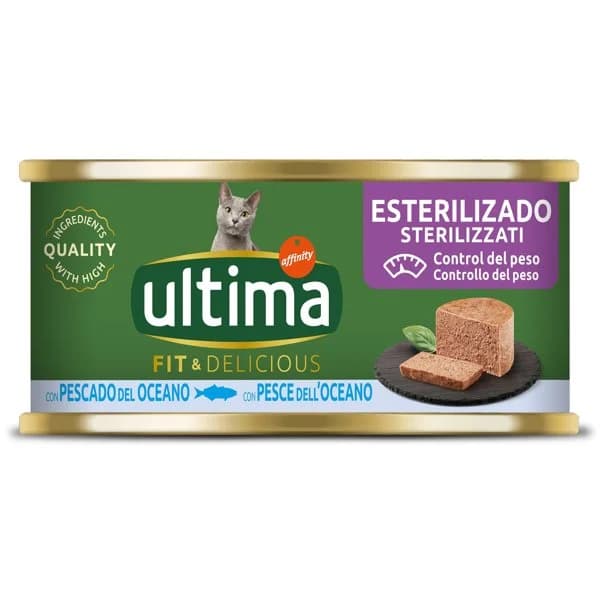 Alimento para gatos con pescado Ultima lata 85 g - 0.08 ud - Imagen del producto en Findit