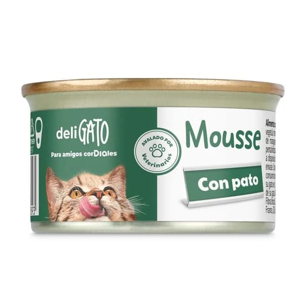 Mousse para gatos con pato Deligato Dia lata 85 g - 0.09 kg - Imagen del producto en Findit