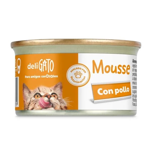 Mousse para gatos con pollo Deligato Dia lata 85 g - 0.09 kg - Imagen del producto en Findit