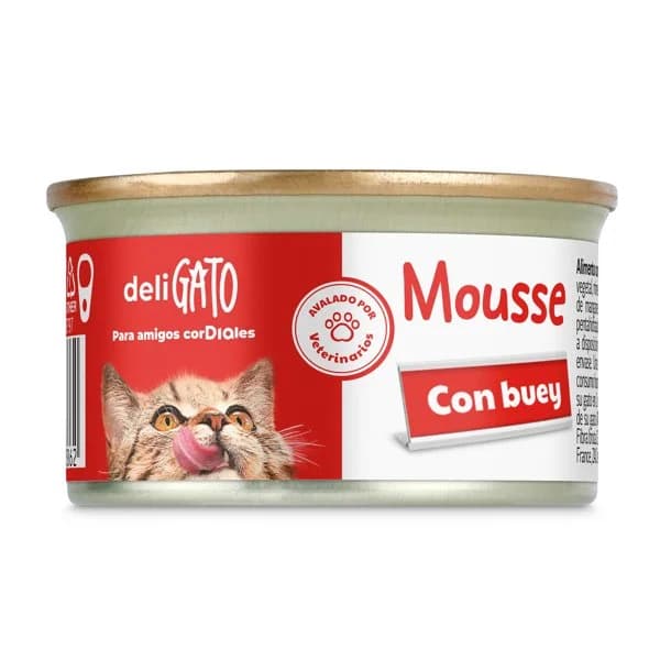 Mousse para gatos con buey Deligato Dia lata 85 g - 0.09 kg - Imagen del producto en Findit
